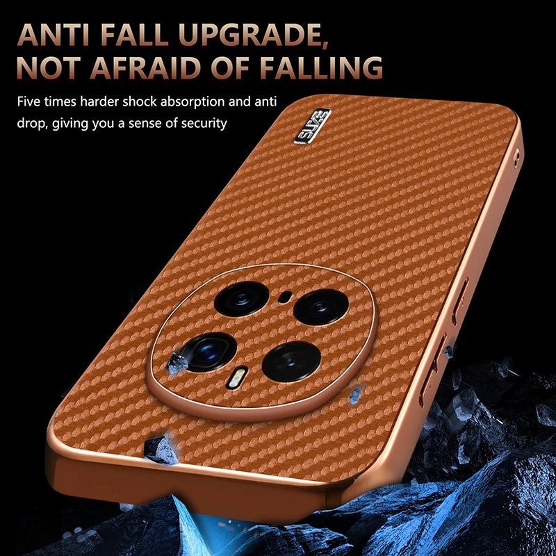 Durable Carbon Fiber Pattern Phone Case for Honor Magic 7 / Magic 7 Pro