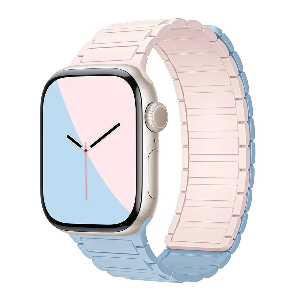 Silicone Replacement Strap with Magnetic Closure for Apple Watch
