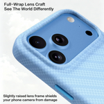 Carbon Fiber Vegan Leather MagSafe Case with Raised Lens Frame for iPhone 18 Series