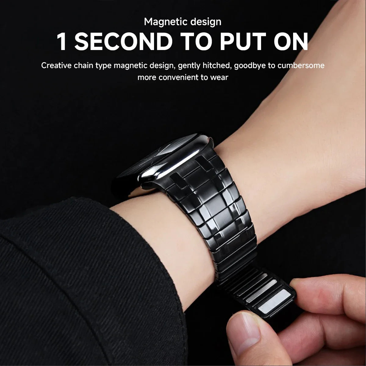 Magnetic Closure Stainless Steel Band for Apple Watch