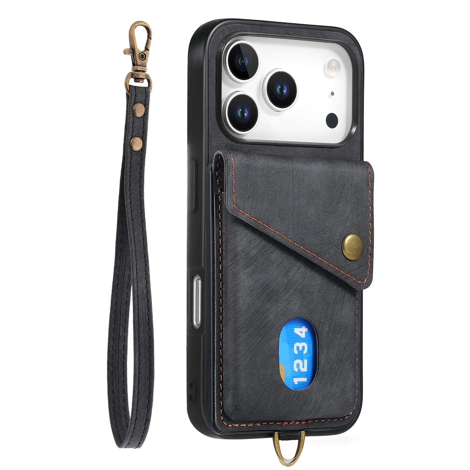 Multi-Functional Retro Leather Wallet Case with Vertical Card Holder for iPhone 17 Series