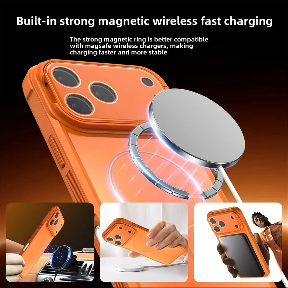 iPhone 17 Series MagSafe Case with Built-In Camera Lens Guard