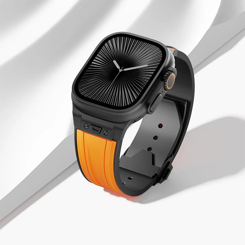 Liquid Silicone Sport Band with Ribbed Texture for Apple Watch