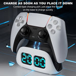 PlayStation DualSense Controller Docking Station with Alarm Clock Display