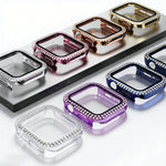 Apple Watch Protective Diamond Bumper Case with Built-in Tempered Glass