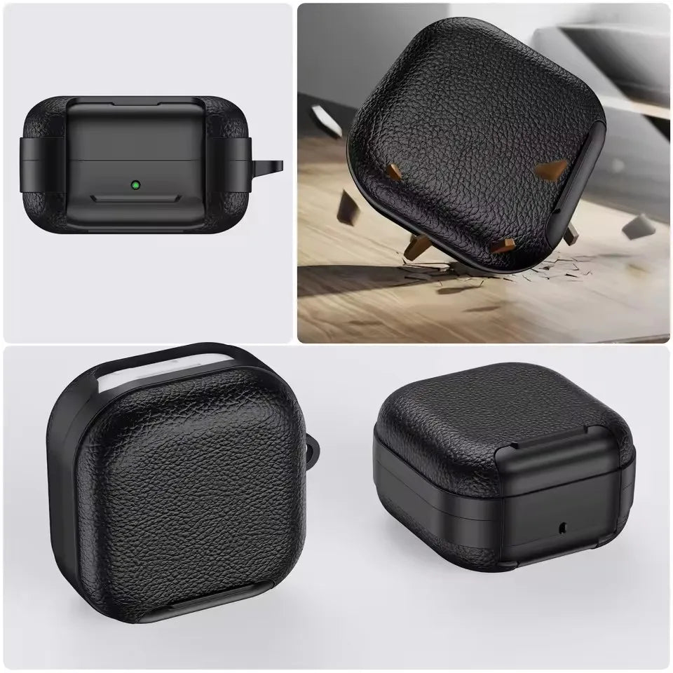 Samsung Galaxy Buds 4 / 4 Pro Business Leather Case With Phone Stand