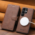 Detachable Magnetic Leather Wallet Case for Samsung Galaxy S25 Ultra