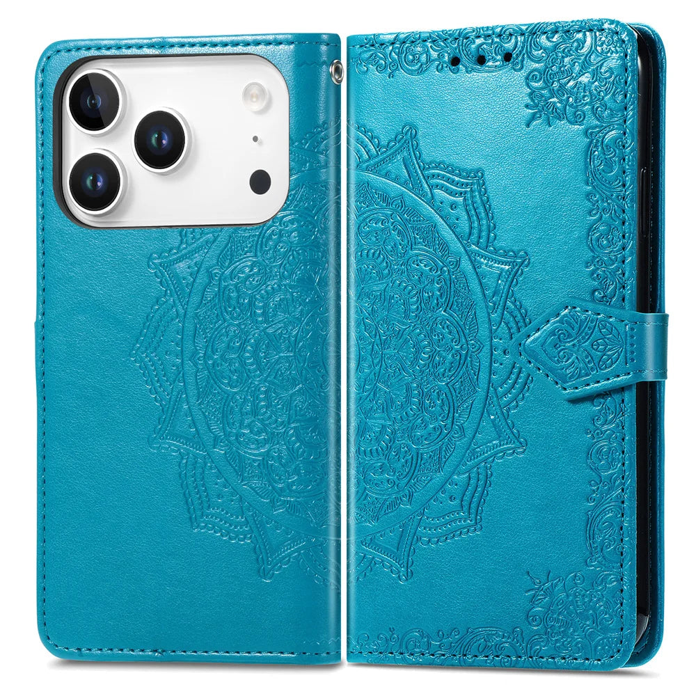 iPhone 17 Series Purse-Style Flip Leather Wallet Case with Card Slots & Stand