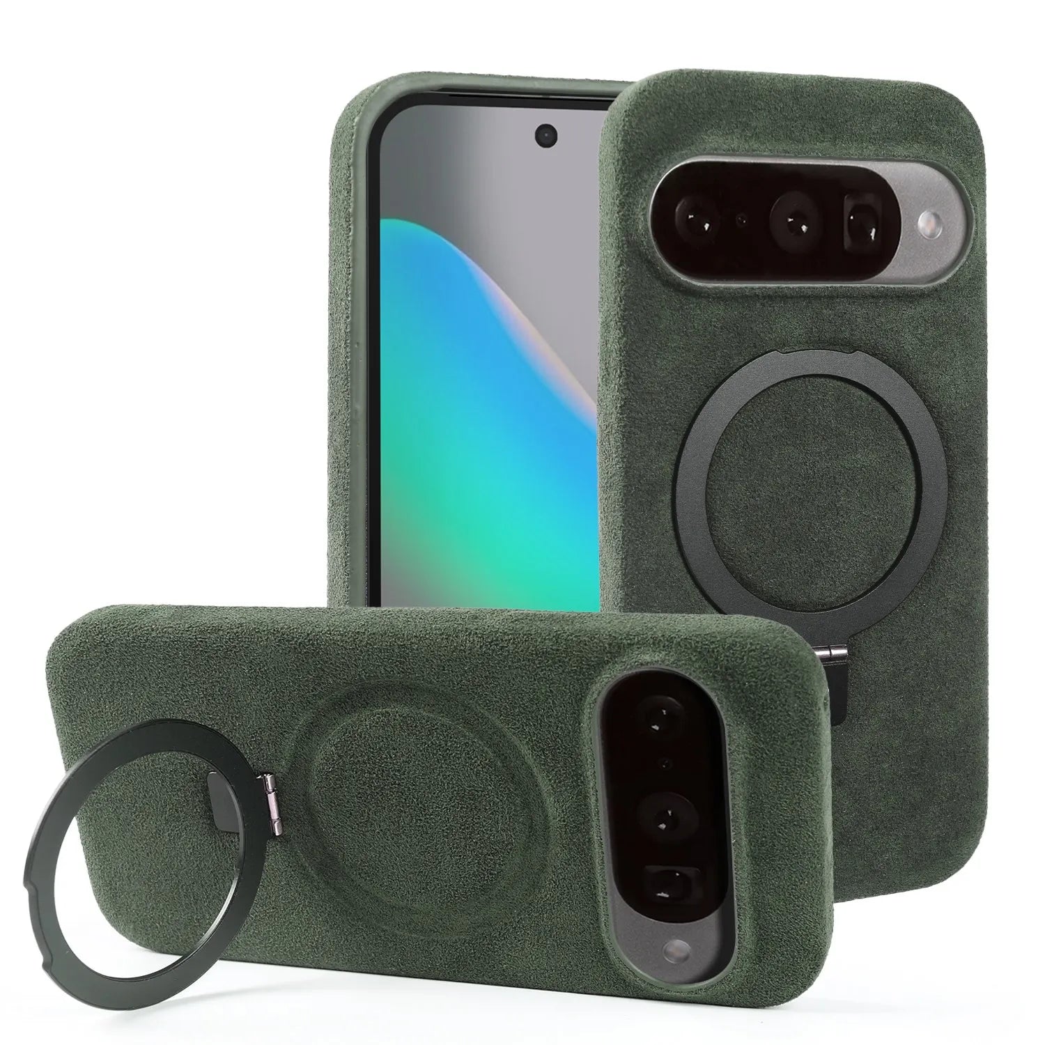 Google Pixel 10 Series Alcantara Magnetic Case with Foldable Stand