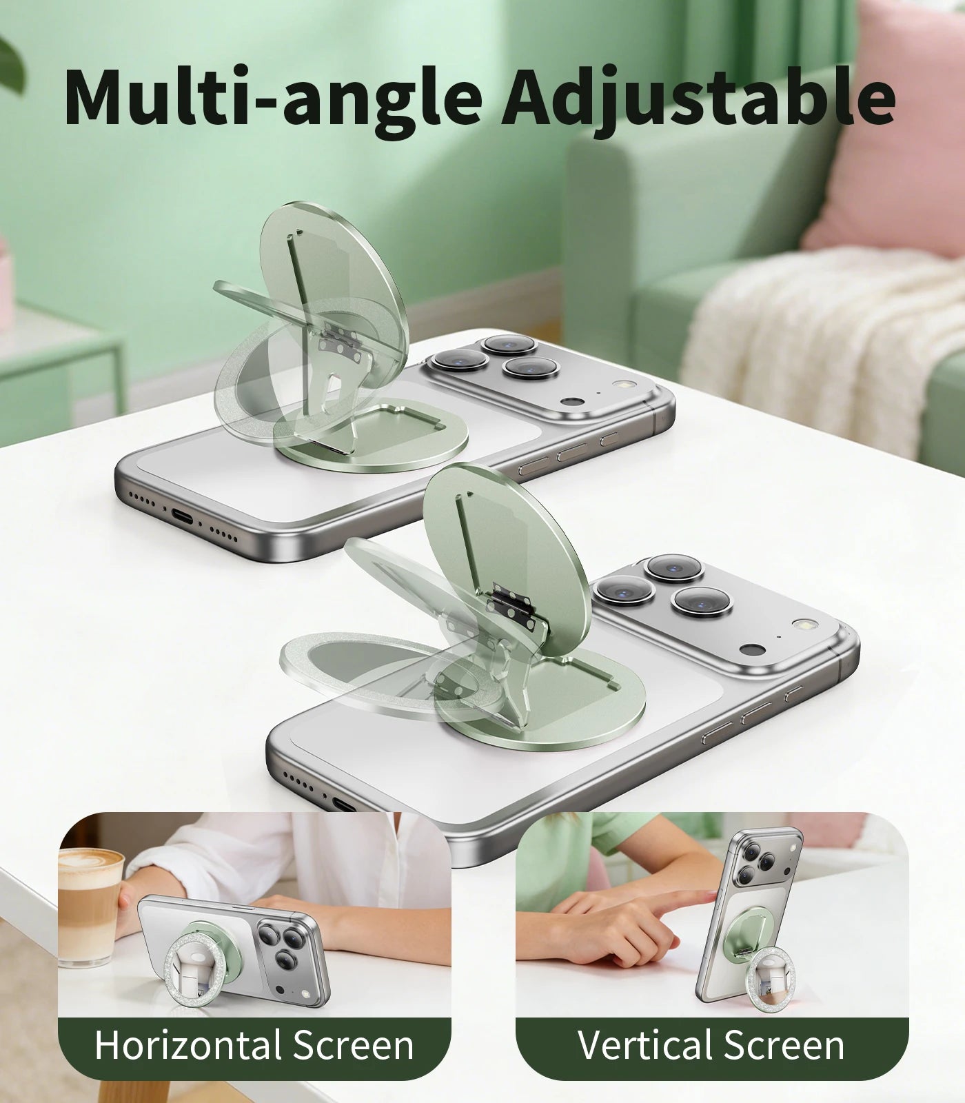 Double-Sided Magnetic Phone Grip & Stand
