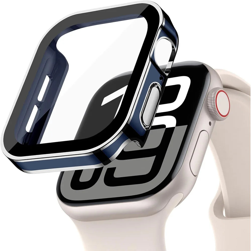 Apple Watch Series 11 Screen Protector Case with Tempered Glass