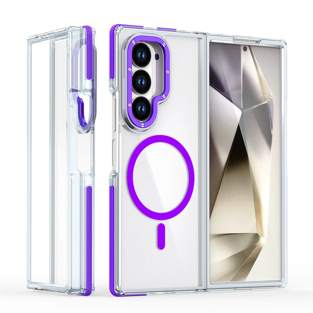 Samsung Galaxy Z Fold 6 Transparent Magnetic Protective Case