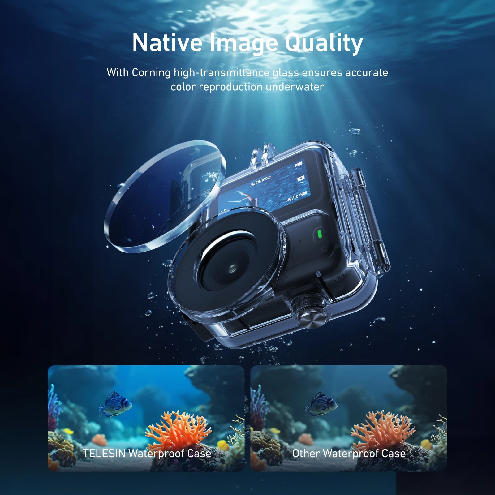 TELESIN 60M Waterproof Diving Case for DJI Osmo Nano
