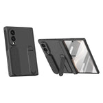 Silicone Wristband Stand Case with Tempered Glass Back for Samsung Galaxy Z Fold 8