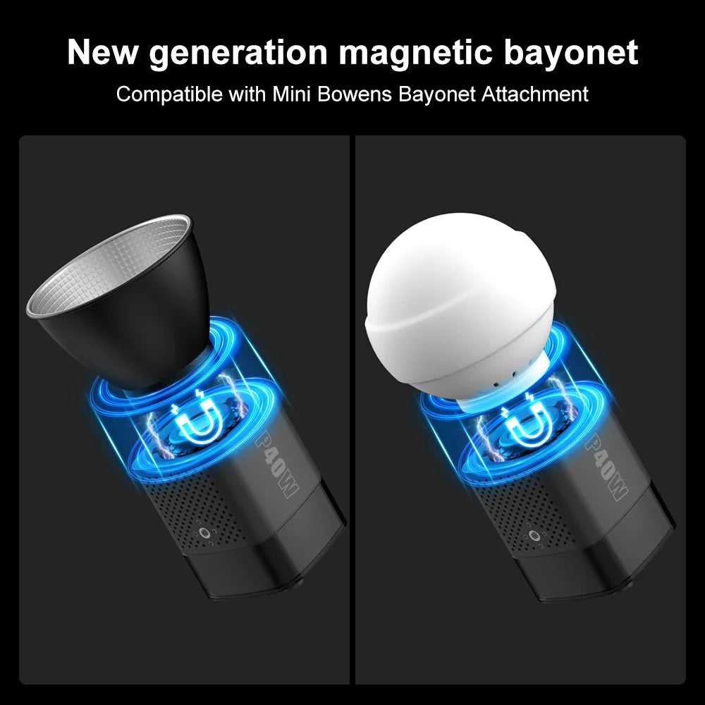 LUXCEO P40W Bi-Color COB Video Light with Bowens Mount