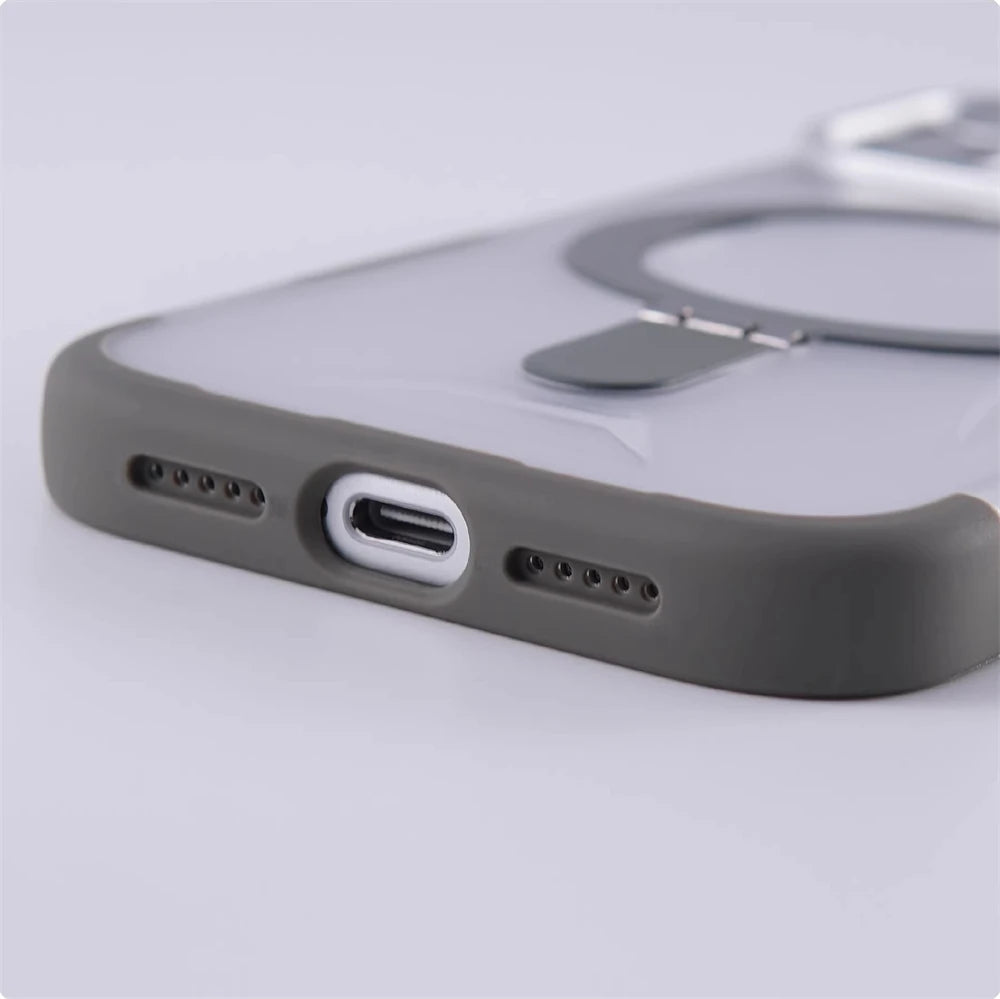 Premium Translucent MagSafe Case with Ring Kickstand for iPhone 17 Series