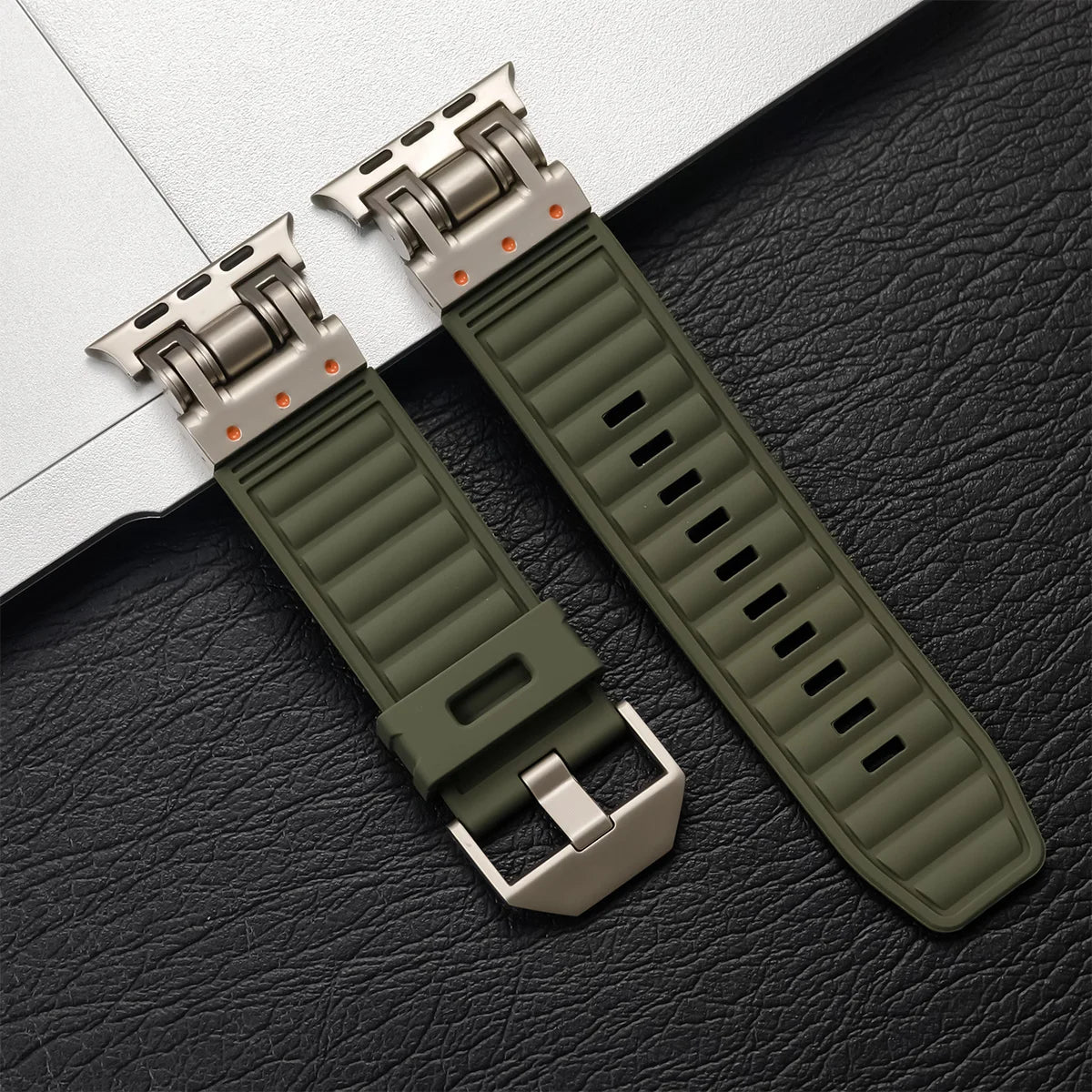 Heavy-Duty Silicone Sport Strap for Apple Watch