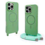 Soft TPU Silicone Crossbody Lanyard Case with MagSafe for iPhone 16 Series