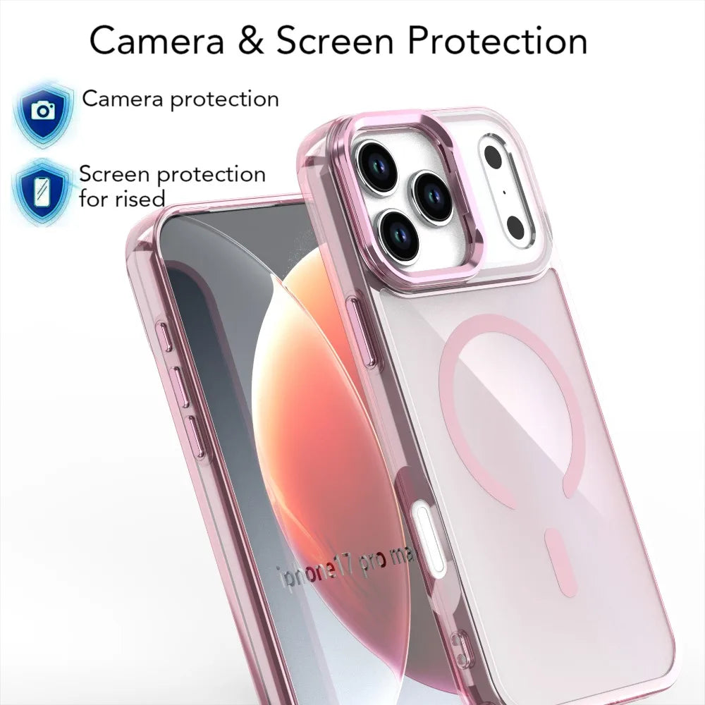 Color-Changing MagSafe Phone Case with Metal Lens Bracket for iPhone 17 Series