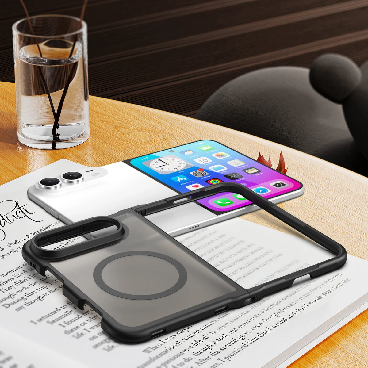 Translucent Frosted MagSafe Case with Raised Camera Protection for iPhone Duo