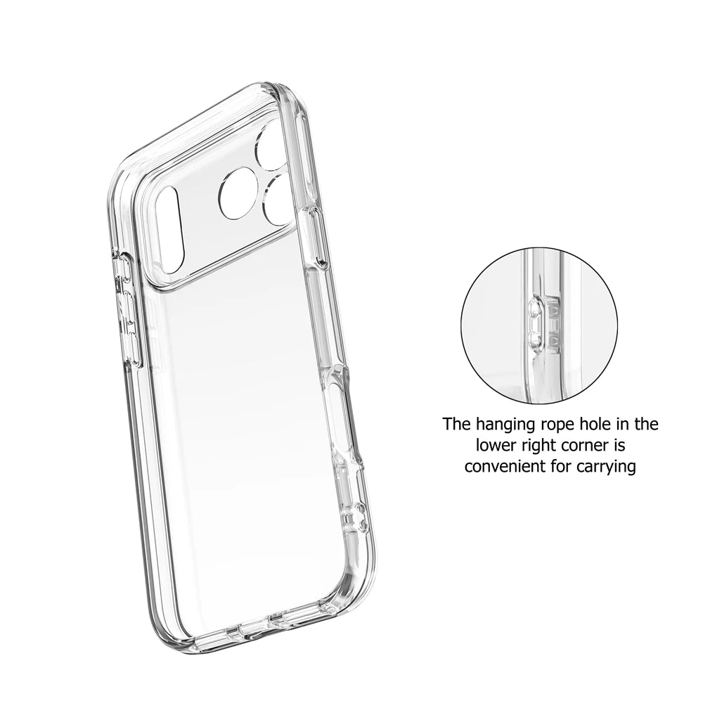 Transparent Camera Lens Protection Case with Raised Bezel Ring for iPhone 18 Series