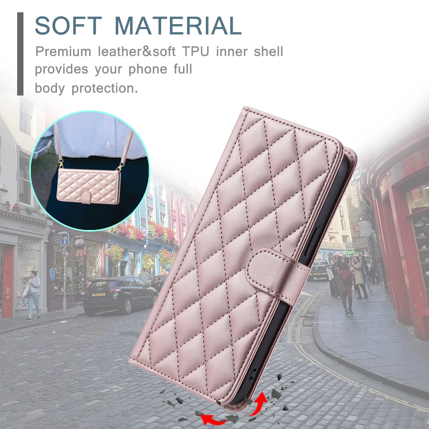 Premium Fashion Crossbody Leather Phone Case for Samsung Galaxy S26 Series