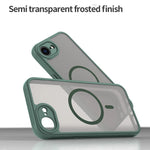iPhone 16e Magnetic Clear PC + Soft TPU Matte Case