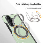 Textured Leather 360-Degree Rotating Kickstand Case with Carrying Strap for Samsung Galaxy Z Fold 6