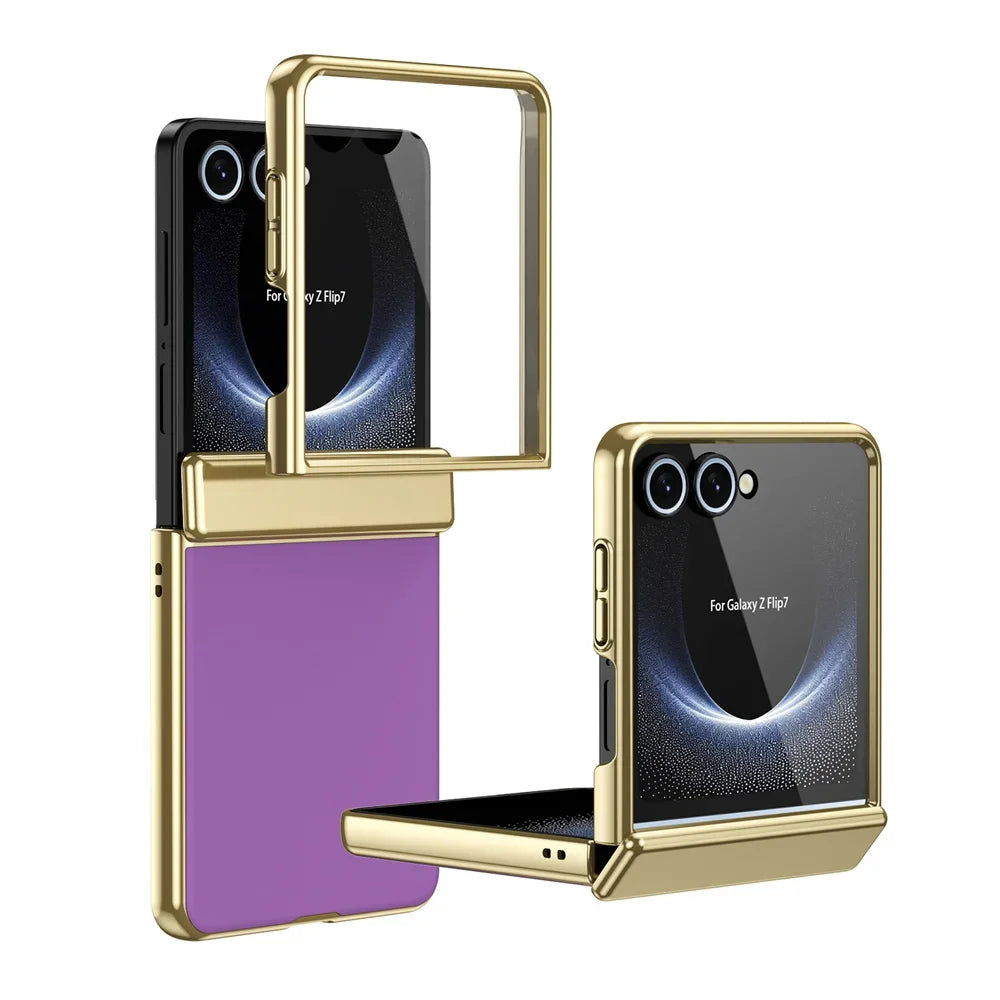 Plating Finish Shockproof Hard Shell Case for Samsung Galaxy Z Flip 7