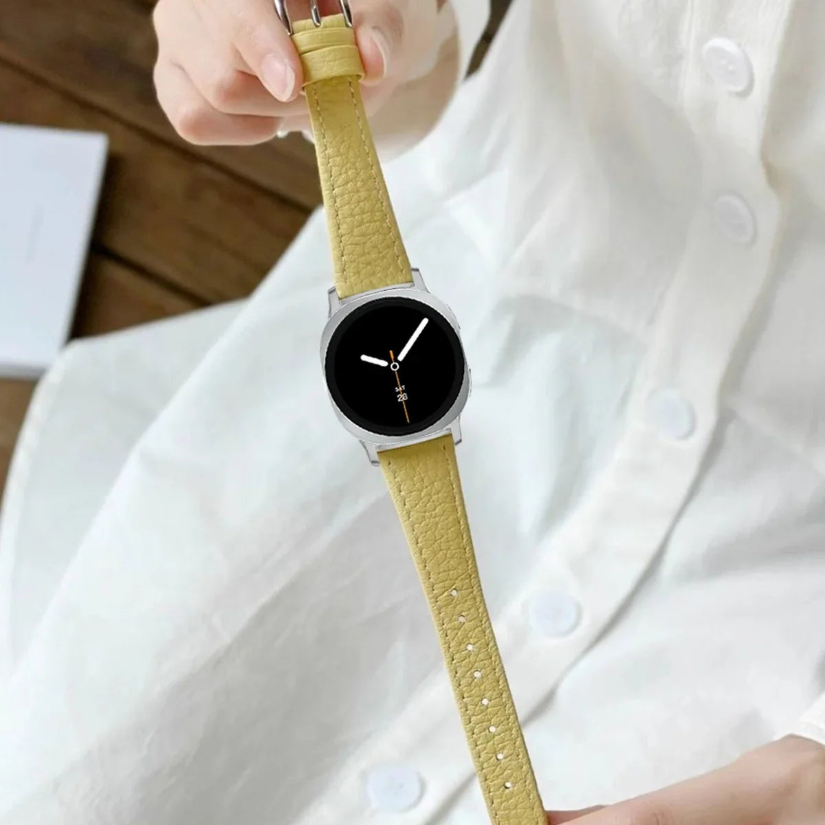 Premium Leather Replacement Band for Samsung Galaxy Watch 8 &  Galaxy Watch 8 Classic