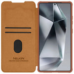 Protective Sliding Camera Leather Flip Case for Samsung Galaxy S25 Series