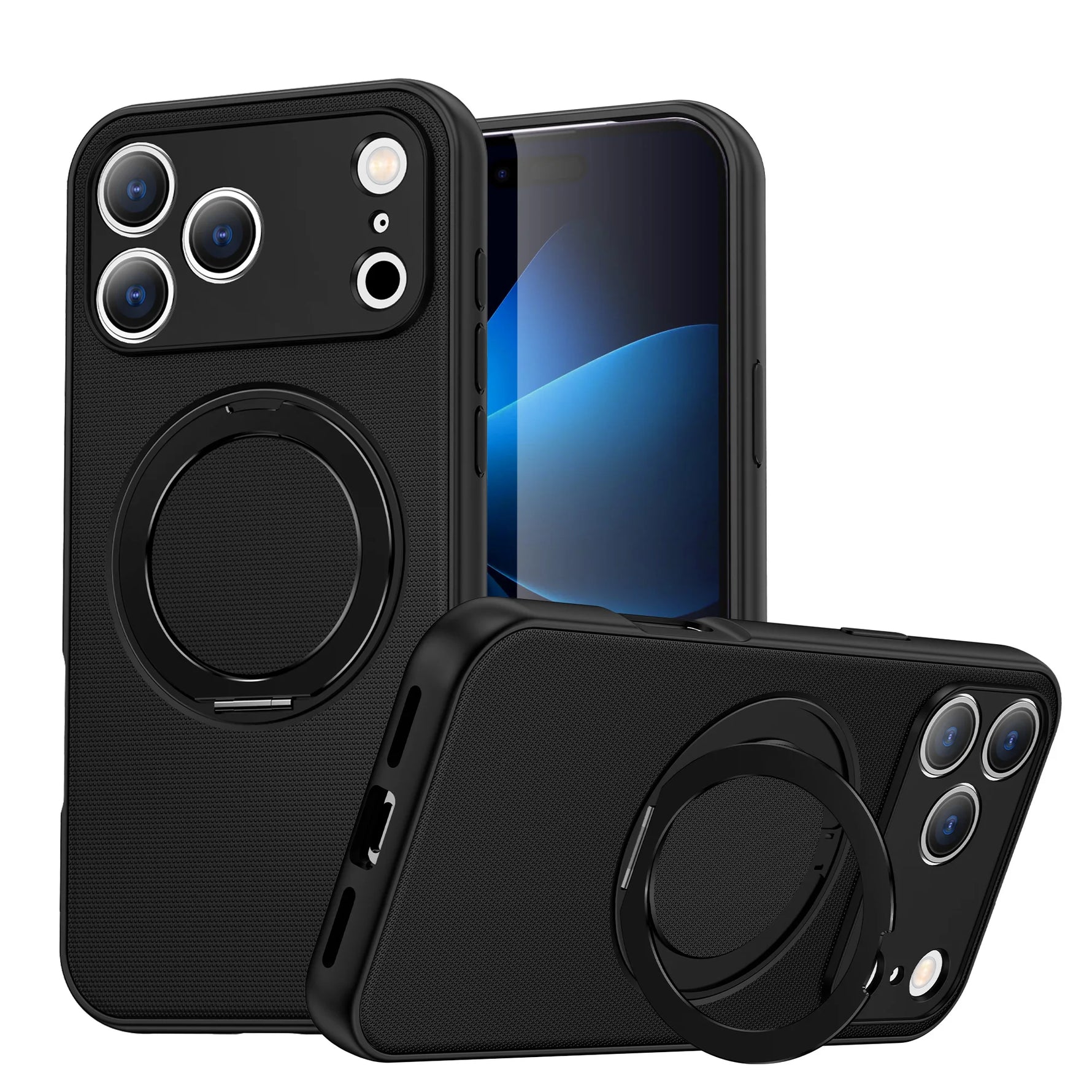 Protective MagSafe Armor Case with Ring Holder for iPhone 17 Series