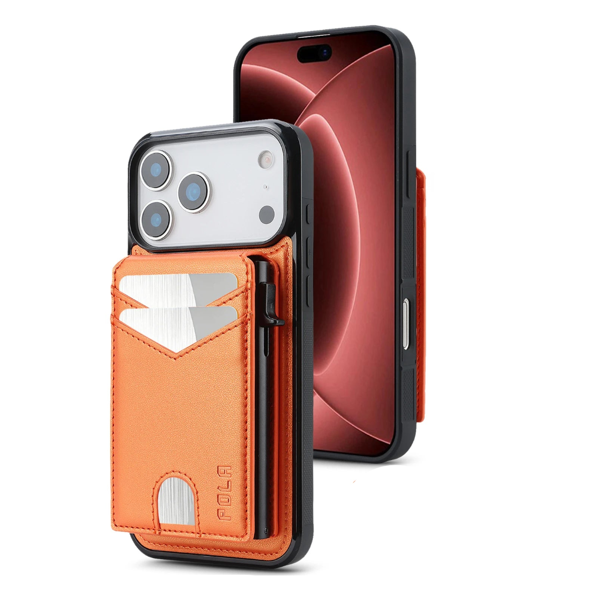 Leather Detachable MagSafe Card Holder Case with Kickstand for iPhone 18 Series