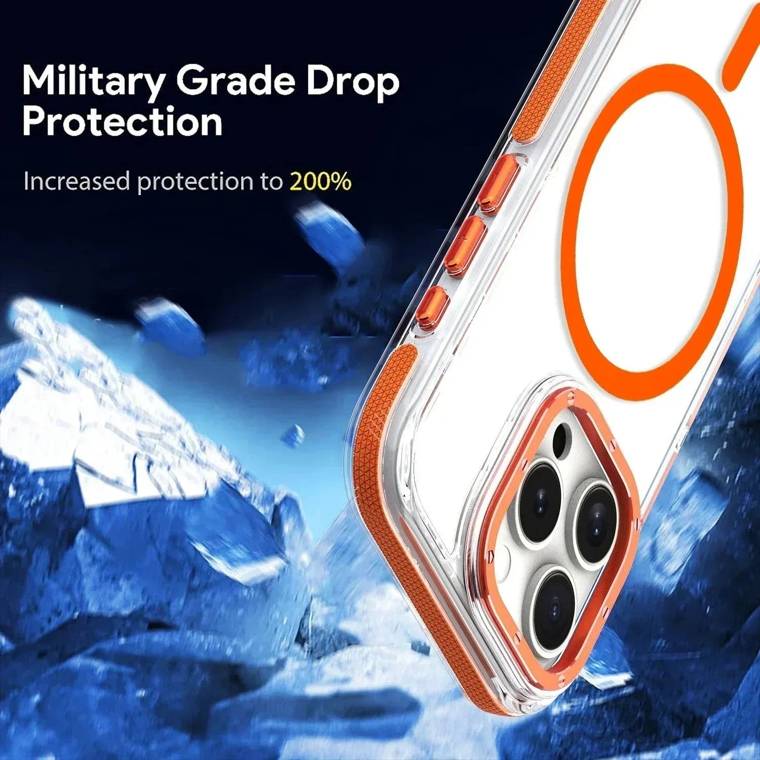 Shockproof MagSafe Clear Case for iPhone 16 Series
