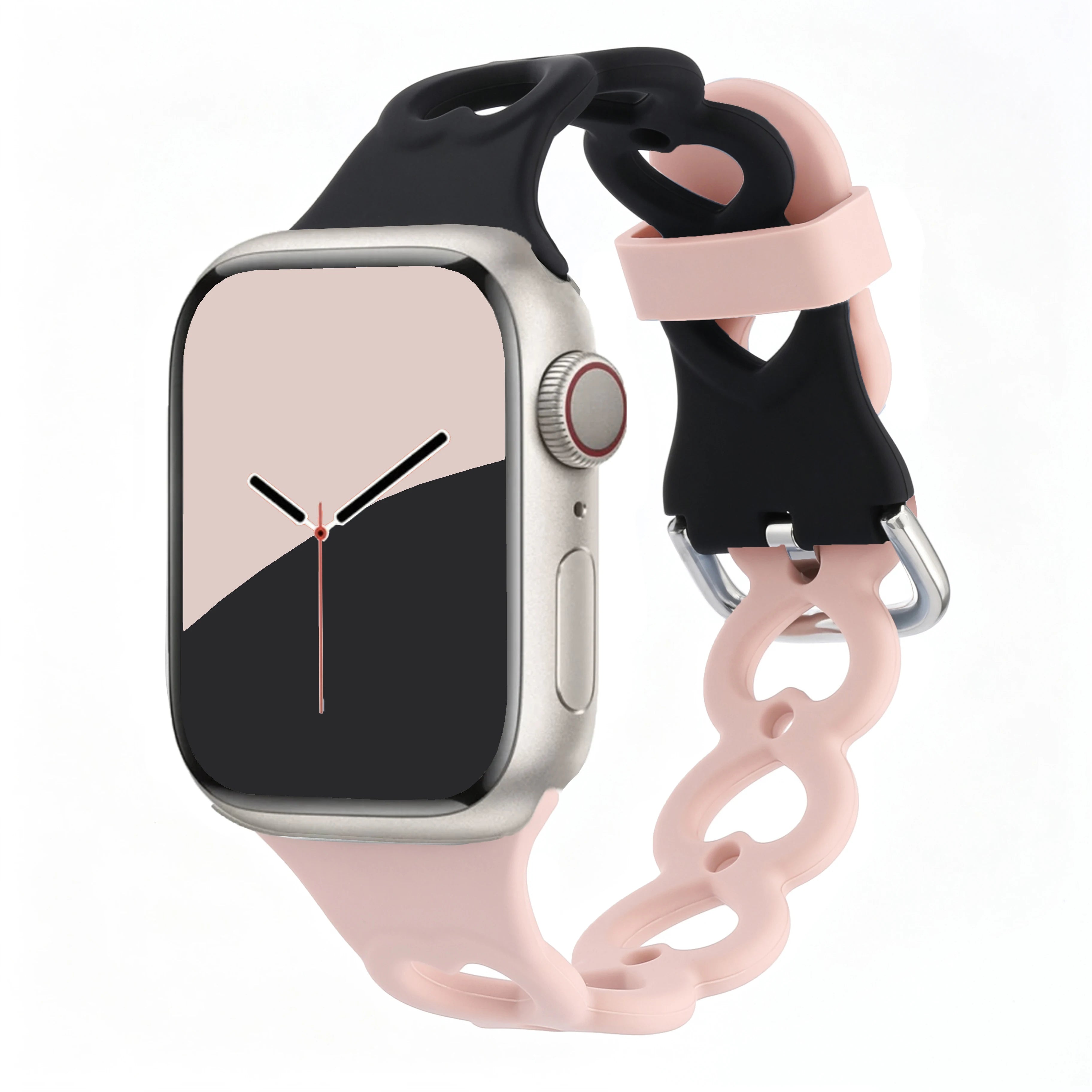 Breathable Perforated Silicone Band with Pin Buckle for Apple Watch