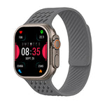 Perforated Silicone Band with Magnetic Closure for Apple Watch