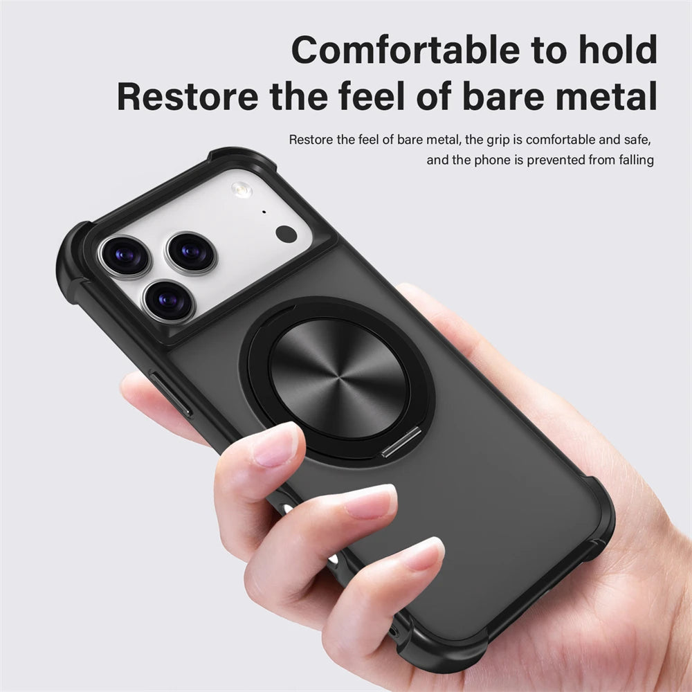 Protective Shockproof Armor Case with 360° Stand for iPhone 17 Series
