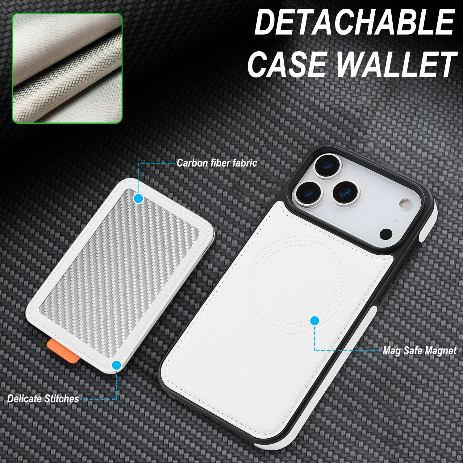 iPhone 17 Series Protective MagSafe Case with RFID Detachable Wallet
