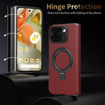 Google Pixel 10 Pro Fold Leather Case with Magnetic Ring