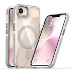 Clear Magnetic PC + TPU Case with Aluminum Button for iPhone 16e