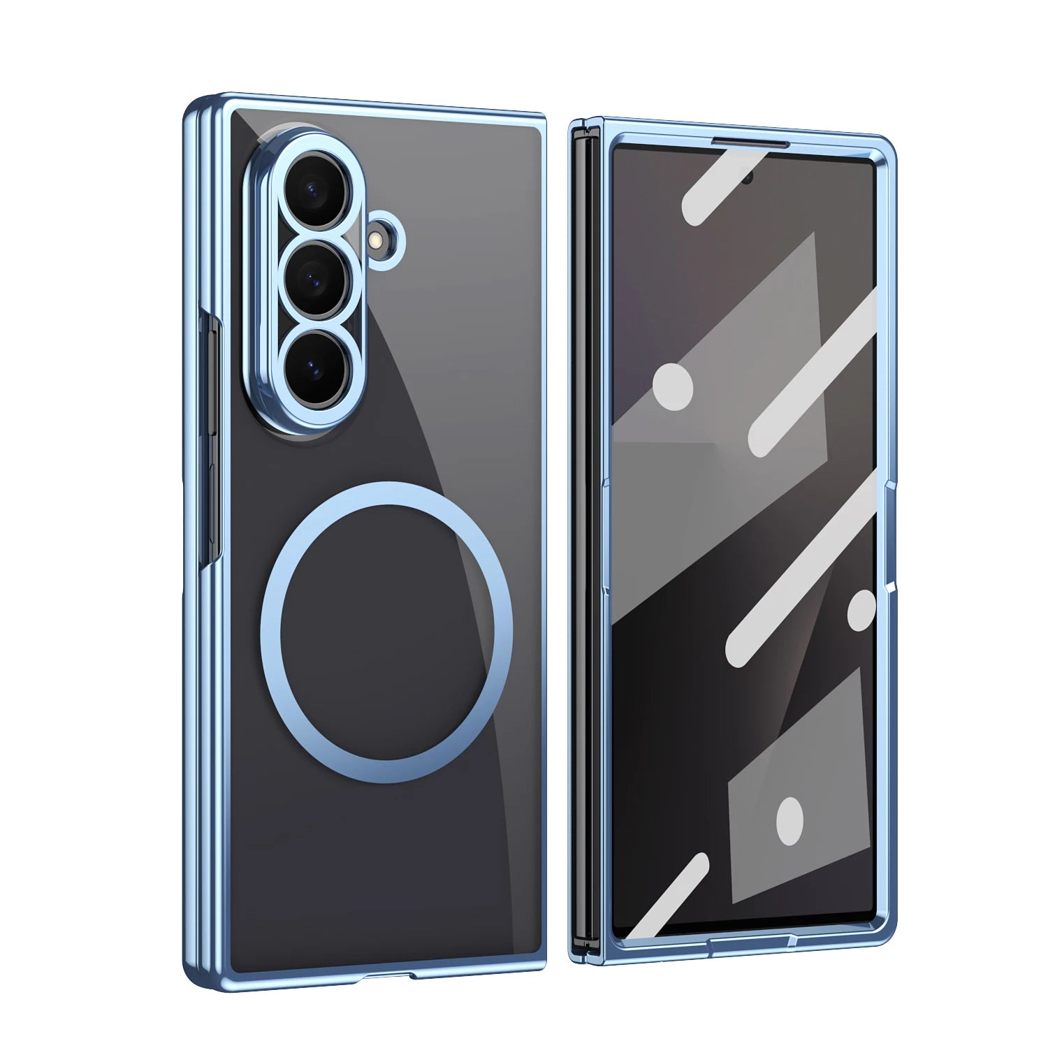Samsung Galaxy Z Fold 7 Magnetic PC Case with Tempered Glass Film
