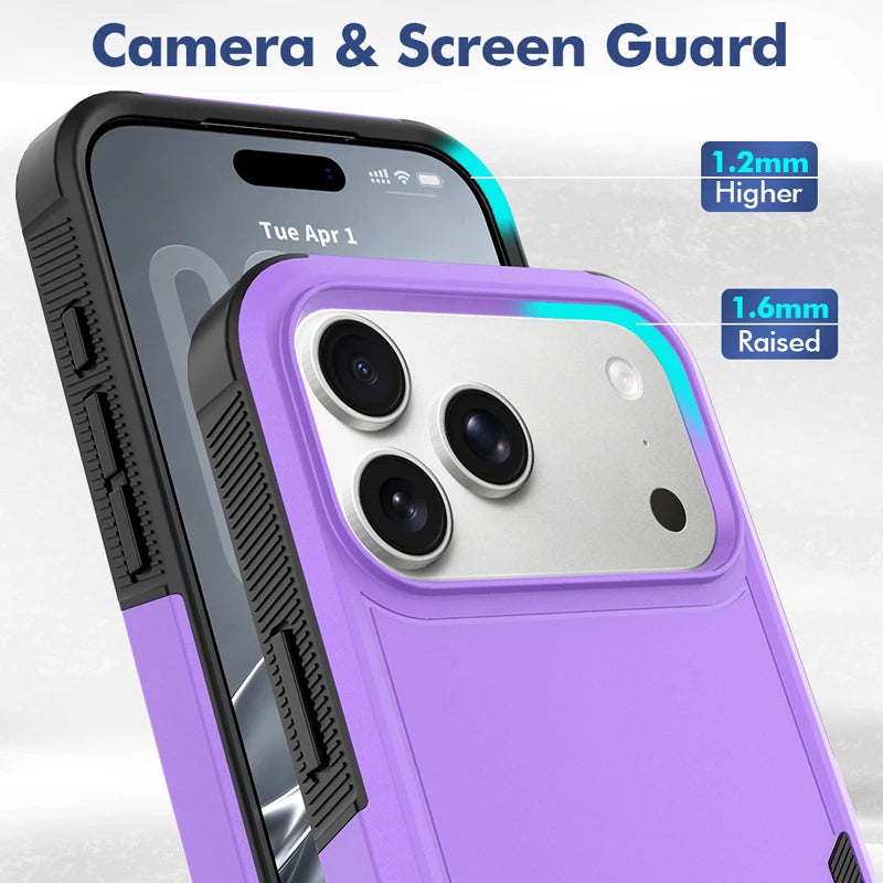 Textured Anti-Slip TPU Case with Camera Bezel Ring for iPhone 18 Series