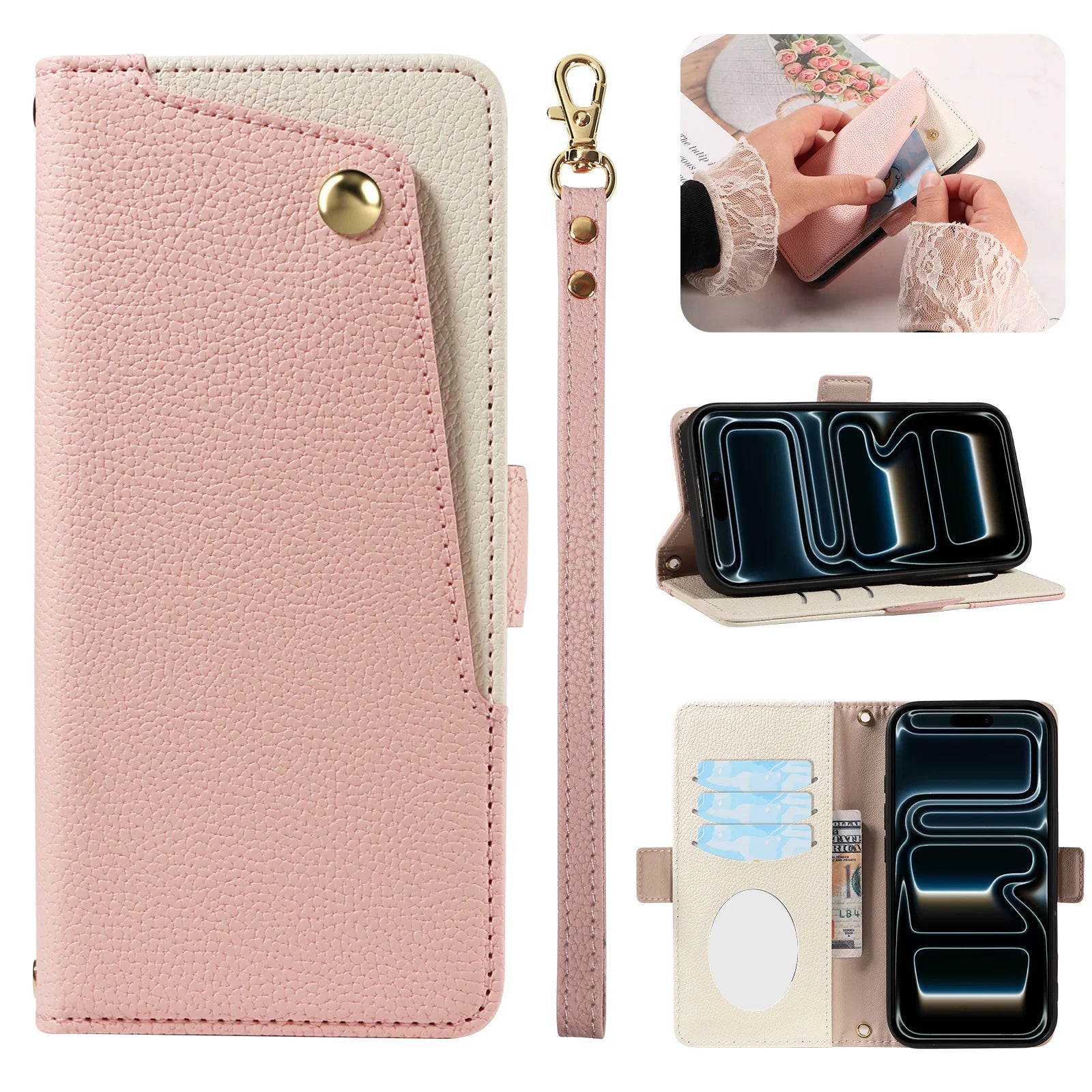 Skin Feel Leather Wallet Case for iPhone 17 Series