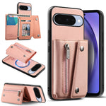 Denim Textured Leather Magnetic Case with Wallet Pocket for Google Pixel 9 Series