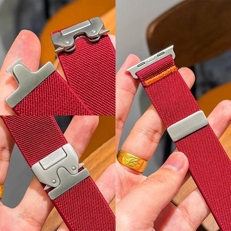 Stretchy Braided Nylon Strap for Apple Watch