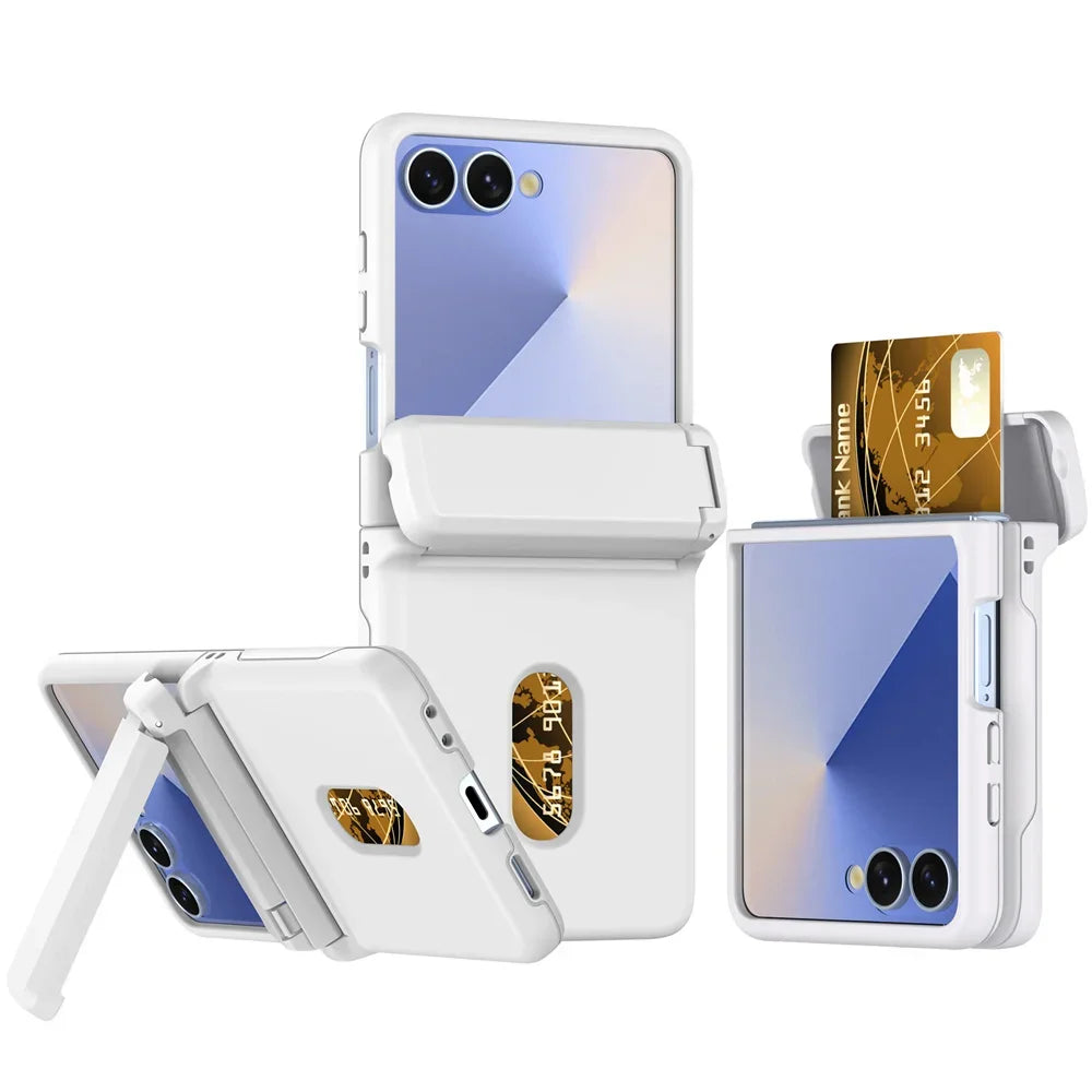 Slim Protective Case with Card Slot & Kickstand for Samsung Galaxy Z Flip 7