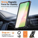 Shockproof PC+TPU Kickstand Case with Magnetic Attachment for Samsung Galaxy A27