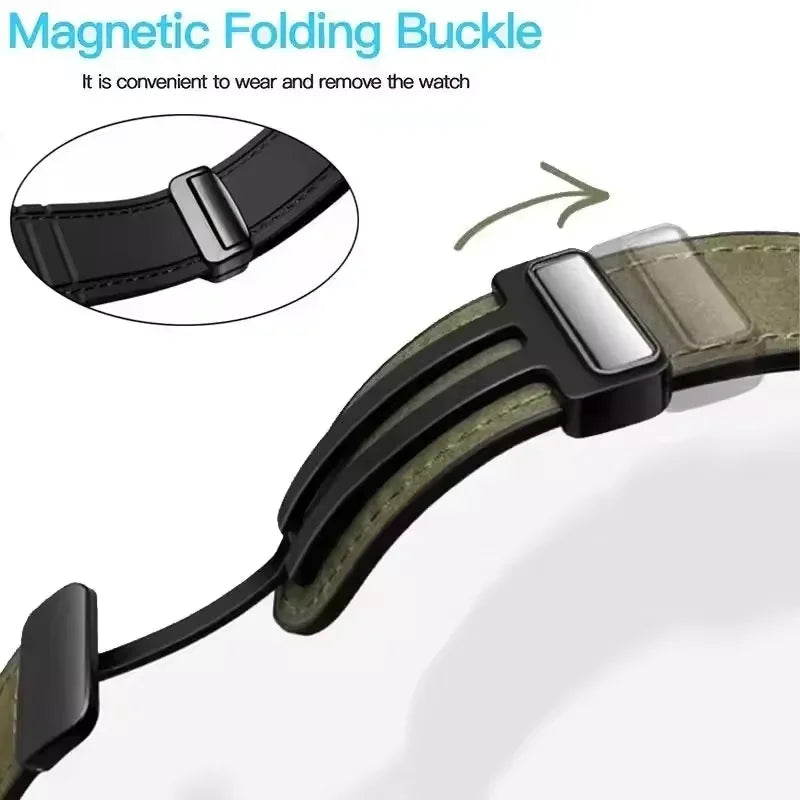 Durable Leather + Silicone Strap for Samsung Galaxy Watch 7