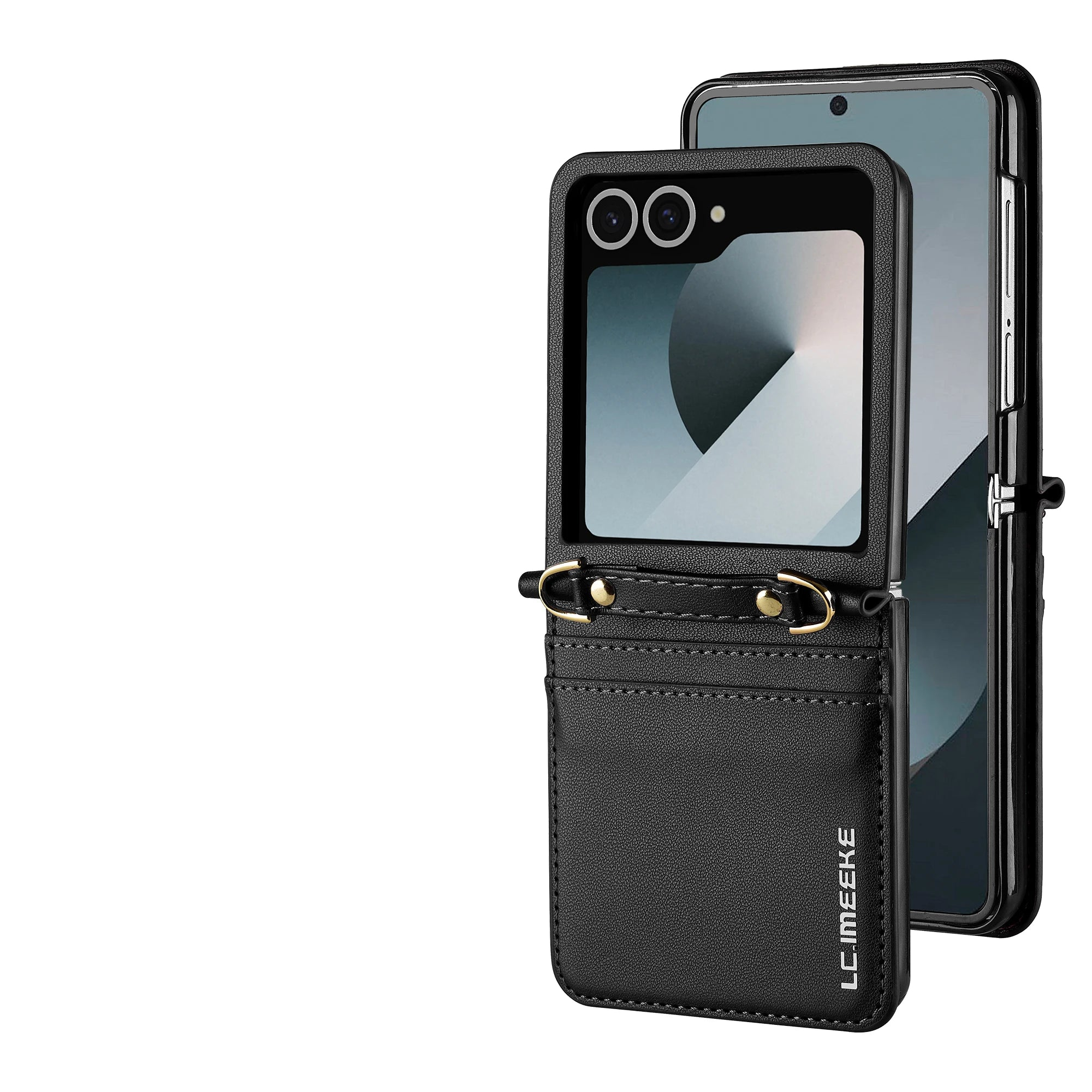 Samsung Galaxy Z Flip 5 Wallet Case with Strap and Card Holder