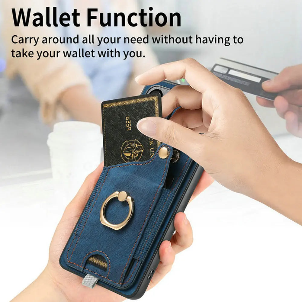 Luxury Leather Wallet Case for OPPO Find X9 / X9 Pro